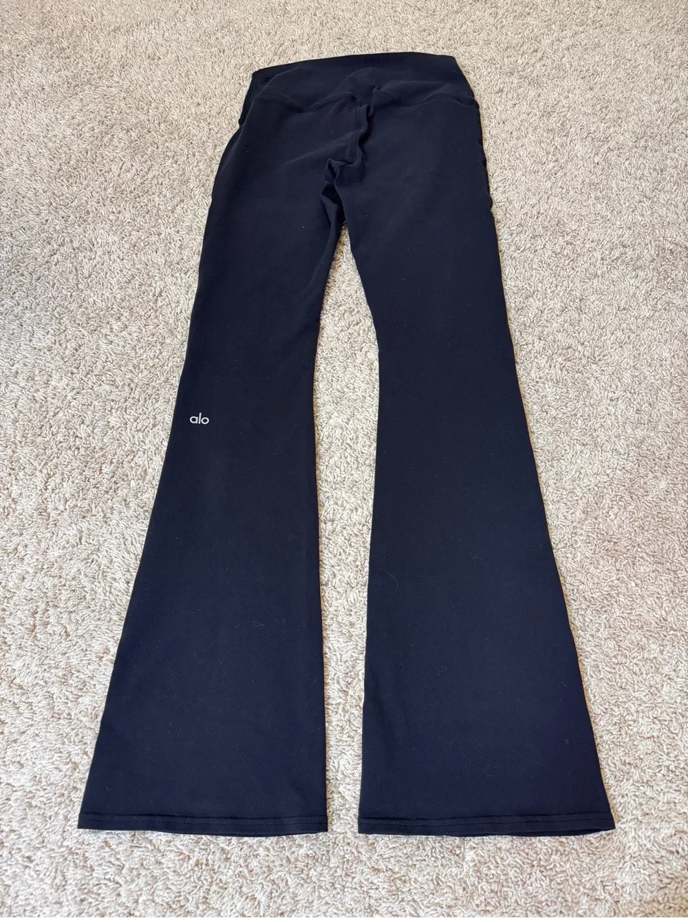 ALO Yoga Black Flared High-Waist Pants Size M